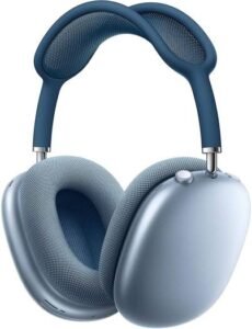 Apple AirPods Max Wireless Over-Ear Headphones, ANC, Transparency Mode, Spatial Audio, Digital Crown for Volume Control, Up to 20H of Playback, Soft Memory Foam Earcups, Sky Blue | 0121Y356WEP