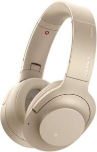 Sony WH-H900N Wireless Headphones, 39.9mm Neodymium Drivers, Bluetooth & NFC Connectivity, Noise-Canceling Technology, Touch Controls, All-Day Battery, Ambient Sound Mode, Pale Gold | WH-H900N