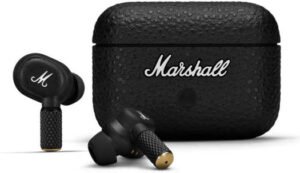 Marshall Motif II ANC In-Ear Headphones, Bluetooth 5.3 LE Connectivity, 6mm Dynamic Drivers, Up to 9H Playtime, Touch Controls, IPX5 Earbuds & IPX4 Case Rated Protection, Black | 1006450
