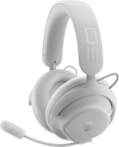 Alienware Pro Wireless Gaming Headset, 50mm Graphene-Coated Drivers, Bluetooth 5.3, Fast Charging, Battery Talk Time (ANC on) Up to 24 Hrs, Lunar Light | 545-BBFT