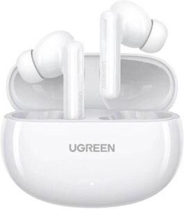 UGREEN HiTune T6 ANC Wireless Earbuds, Bluetooth V5.3, Upto to 7Hrs Playtime, IPX5 Water Resistant, 1.5Hrs Charging Time, USB-C Charging Port, White | 15158
