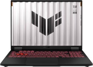 ASUS TUF Gaming A16 FA608PM Laptop, 16″ WUXGA IPS 165Hz Display, AMD Ryzen 9 8940HX, 16GB RAM, 1TB SSD, GeForce RTX 5060 8GB GPU, English-Arabic K/B, Win11Home, Jaeger Gray | 90NR0MC1-M003X0