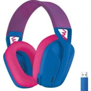 Logitech G435 Lightspeed & Bluetooth Wireless Gaming Headset, 45 Ohms Impedance, Up to 10 meters Wireless Range, 20 Hz-20 KHz Frequency Range, Battery Life up to 18H, Blue | 981-001062