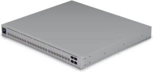 Ubiquiti UniFi Pro HD 24 PoE Layer 3 Etherlighting Switch, 24-Port 2.5G/10G PoE++, 600W PoE Budget, 4 10G SFP+ Uplinks, Rackmount, Managed Network Switch, Gray/Silver | USW-Pro-HD-24-PoE