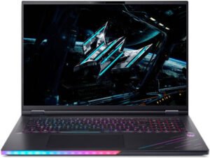 Acer Predator Helios 18 AI Gaming Laptop, 18″ WQXGA IPS 250Hz Display, Intel Core Ultra 9 275HX, 96GB RAM, 1TB SSD, GeForce RTX 5080 16GB GPU, English-Arabic K/B, Win11Pro, Black | NH.QVYEM.005