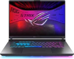 ASUS ROG Strix G16 G615LM Gaming Laptop, 16″ WQXGA IPS 165Hz Display, Intel Core Ultra 9 275HX, 16GB RAM, 1TB SSD, RTX 5060 8GB GDDR7 GPU, English-Arab K/B, Win11, Eclipse Gray | 90NR0LJ2-M005C0