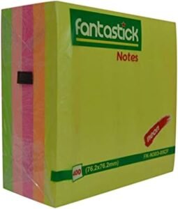 Fantastick Stick Notes 3″x3″ 5col. Fluor. – FK-N303-05CF