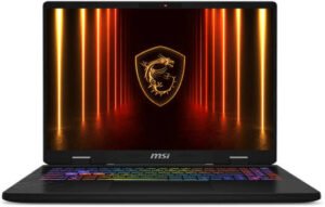 MSI Crosshair 16 HX AI D2XWFKG Gaming Laptop, 16″ QHD+ IPS 240Hz Display, Intel Core Ultra 7 255HX, 16GB RAM, 1TB SSD, GeForce RTX 5060 8GB GPU, English-Arabic KB, Win11, Cosmos Gray | 9S7-15P421-220