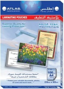 Atlas Laminating Pouch A4 100PCS/PKT 125 micron 216X303MM