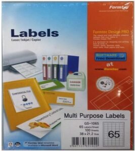 Formtec Label 6500/38x21mm Bx=100sht – FT-GS-1065