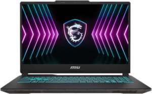 MSI Cyborg 15 A2RVE Gaming Laptop, 15.6″ FHD IPS 144Hz Display, Intel Core 7 240H, 16GB RAM, 512GB SSD, GeForce RTX 4050 6GB, English-Arabic K/B, Win11, Translucent Black | 9S7-15K111-2030