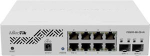 Mikrotik CSS610-8G-2S+IN network switch Gigabit Ethernet (10/100/1000) Power over Ethernet (PoE), Passive PoE Input, Fanless Cooling, SwitchOS Lite, White | CSS610-8G-2S+IN