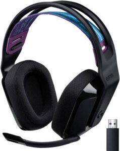 Logitech G535 Lightspeed Wireless Gaming Headset, 40mm Drivers, 20Hz-20KHz Frequency Response, Over Ear, With Flip-to-Mute Mic, 12 Meter Range, 33 Hours Battery Life, Black | 981-000972