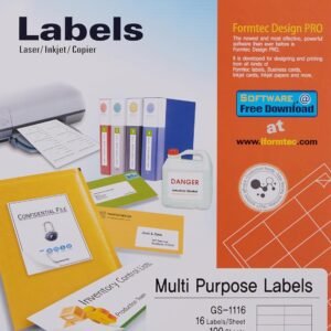 Formtec Label 1600/105x37mm Bx=100sht – FT-GS-1116