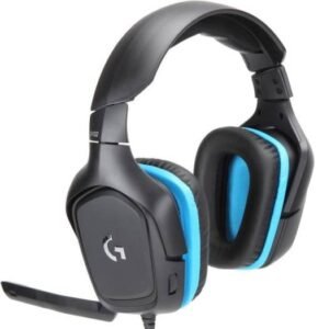 Logitech G432 Wired 7.1 Surround Sound Gaming Headset for PC, Black/Blue | 981-000770