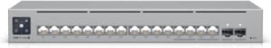 Ubiquiti Pro Max 16 Switch, 84 Gbps Switching Capacity, 62.496 Mpps Forwarding Rate, 1.3″ Touch Display, Ethernet In-Band, Gray | USW-Pro-Max-16