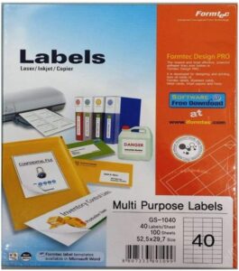 Formtec Label 4000/52x29mm Bx=100sht – FT-GS-1040