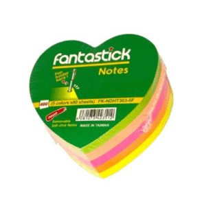Fantastick Stick Notes Fluor 5col Hearts – FK-NDHT303-5F