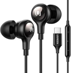 UGREEN HiTune EP103 USB-C Wired Earphones with Microphone, In-Ear Headphones, All-in-One Control Buttons, Clear Voice Calls, Flexible & Durable Design, Comfortable Fit, Black | 30638