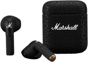 Marshall Minor III True Wireless In-Ear Headphones, 12mm Custom Tuned Drivers, Bluetooth 5.2, Intuitive Touch Controls, 25 Hours of Wireless Playtime, 10m Wireless Range, Black | 1005983