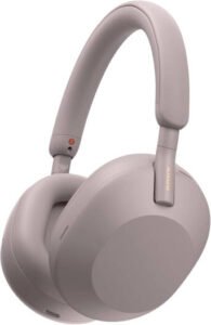 Sony Wireless Noise Canceling Bluetooth Headphone, Magnificent Sound, 30 Hour Battery Life, 32.81 ft Effective Range, 2.4 GHz Band Frequency, Detachable Cord, Closed Dynamic, Smoky Pink | WH-1000XM5.P