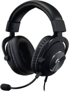 Logitech G Pro X Gaming Wired Over Ear Headphones with Mic Blue Voice DTS HeadphoneX 2.0, 50Mm Pro-G Drivers, 2.0 Surround Sound for Esports Gaming, Pc/Ps/Xbox/Vr/Nintendo Switch – (Black)