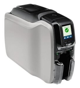 Zebra ZC300 Dual Sided Color Id Card Printer USB, Ethernet Combo Pack (Ribbon, 100 Cards, Card Design Software) | ZC32-000CQ00EM00