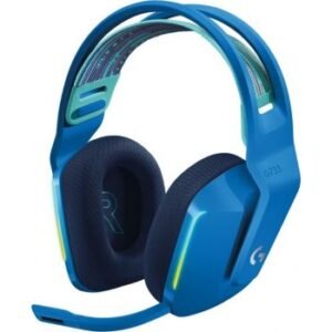 Logitech G733 LightSpeed Wireless RGB Gaming Headset, PRO-G 40mm Driver, 6mm Cardioid Pickup Pattern Microphone, DTS Headphone X 2.0 Surround Sound, 16.8m Light Color, Blue | 981-000943