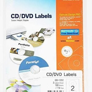 Formtec CD Label 40/114mm Bls=20sht – FT-LY-2642