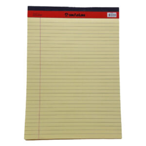 Sinarline Legal Pad, line ruled, 56gsm, 50sheets/pad, Yellow, Assorted Sizes