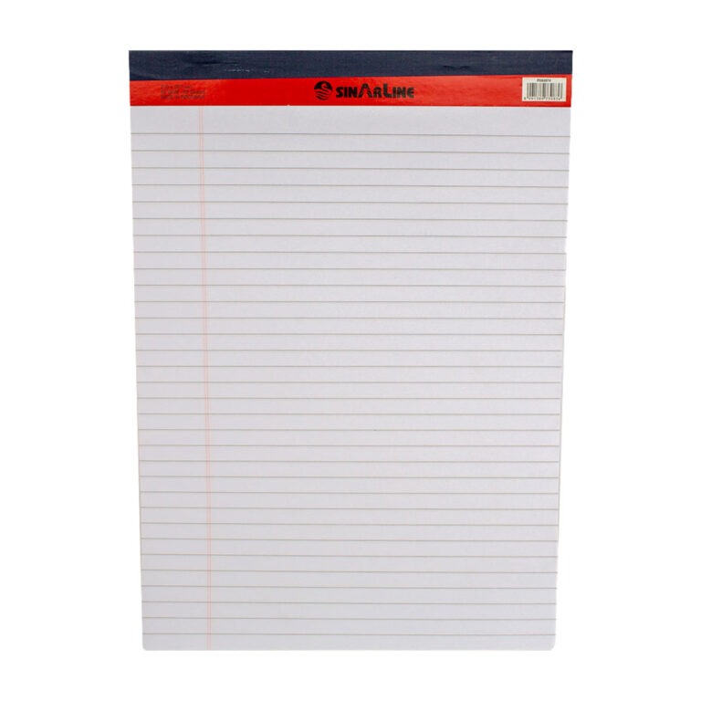 Sinarline Legal Pad, line ruled, 56gsm, 40sheets/pad, White, Assorted Sizes