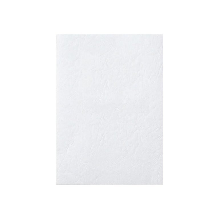 Deluxe Embossed Leather Board Binding Cover, 100/pack, White