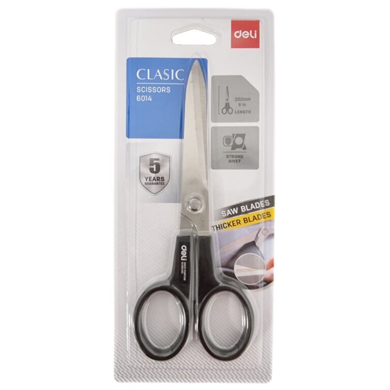 Deli 6014 Scissors 202mm, 8 inches, Assorted Colors