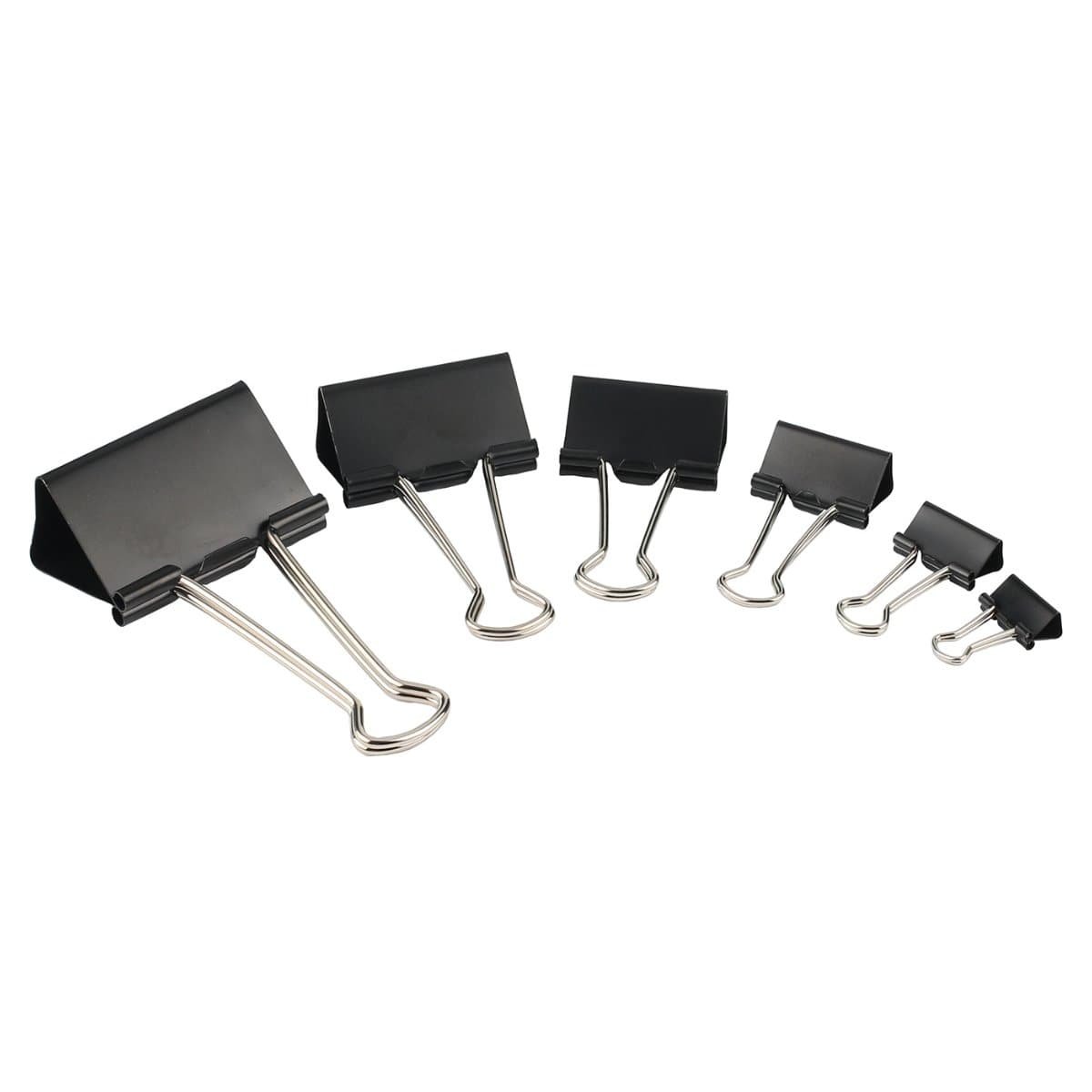 Deluxe Binder Clips, 12/pack, Black - Image 2