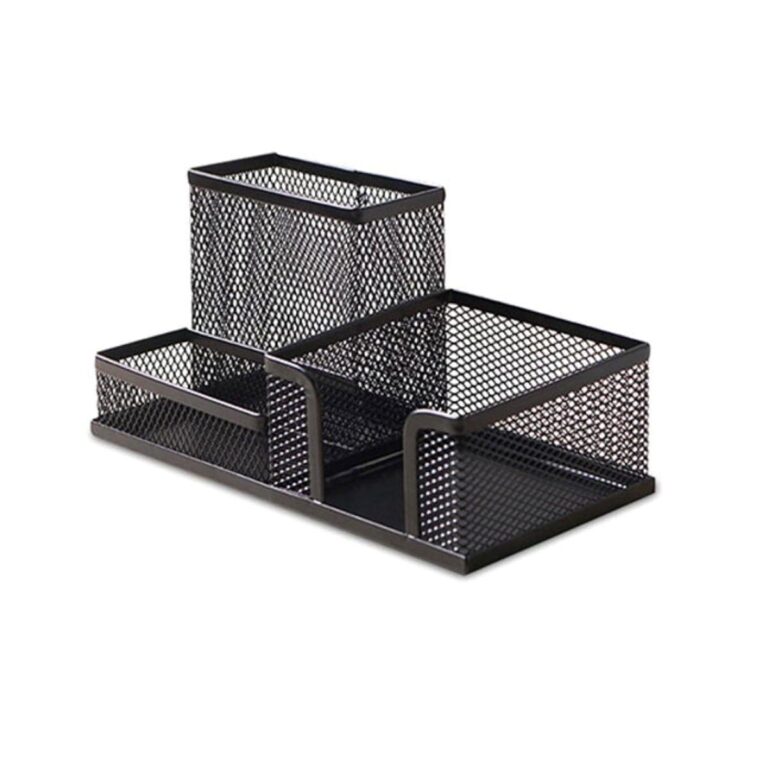 Super Deal Metal Mesh Desktop Organizer, Black