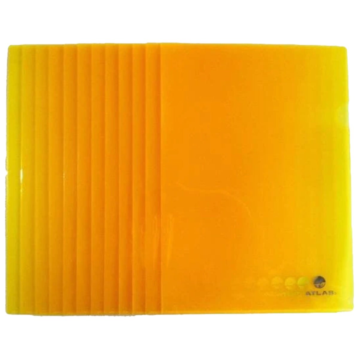 Atlas Clear L Folder A4, 12/pack, Yellow - Image 1