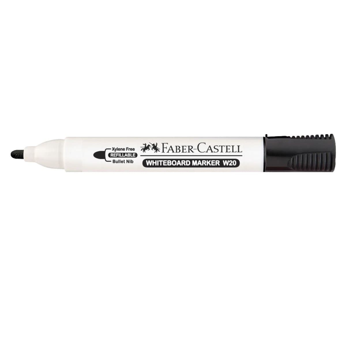 Faber Castell Whiteboard Marker W20, Bullet Tip, Black - Image 1