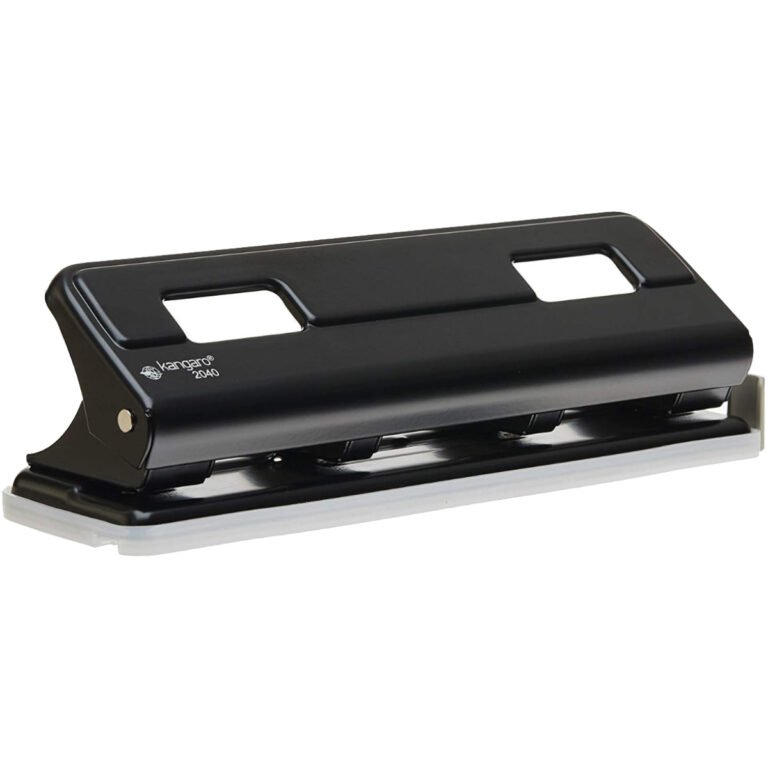 Kangaro 4 Hole Puncher 2040, Heavy Duty, 16 Sheets Capacity, Assorted Colors
