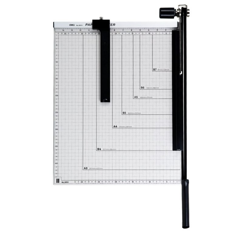 Deli 8012 Paper Cutter with Steel Base A3, 460 x 380 mm
