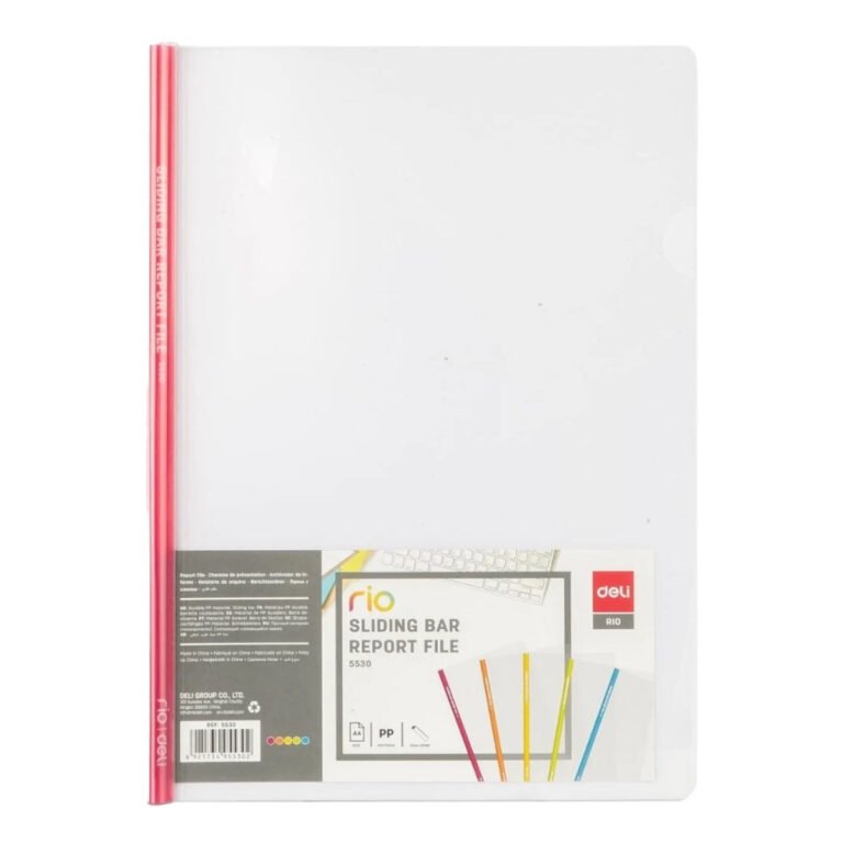 Deli Spine Bars with Transparent Cover Sheets A4, 5/pack, Assorted Colors