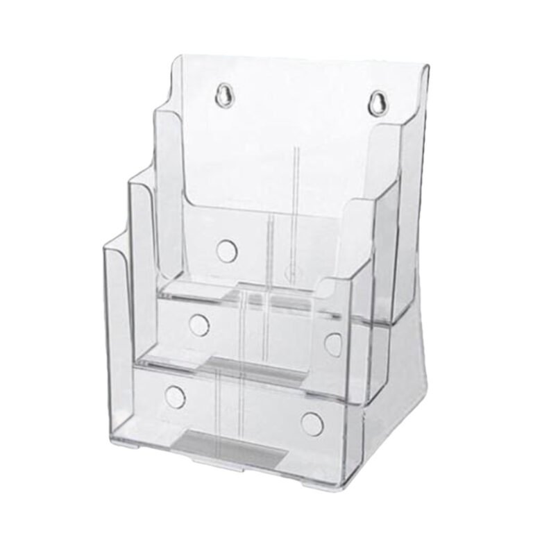 Acrylic Brochure Holder Table/Wall Mount, 3 Tier, A4 210 x 297 mm