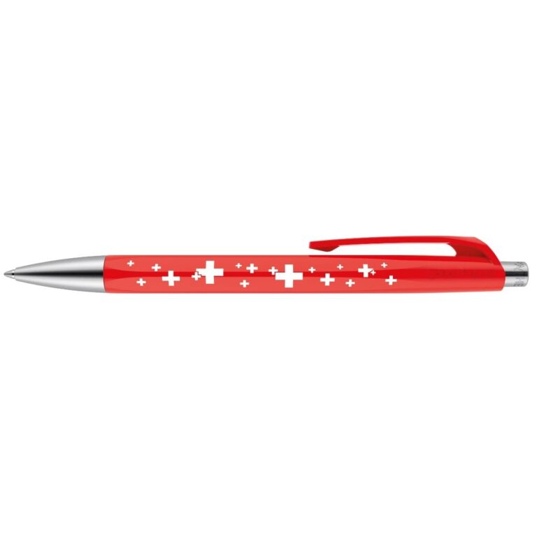 Caran d’Ache 888 Ballpoint Pen INFINITE, SWISS CROSS, 0.25mm, Red/White
