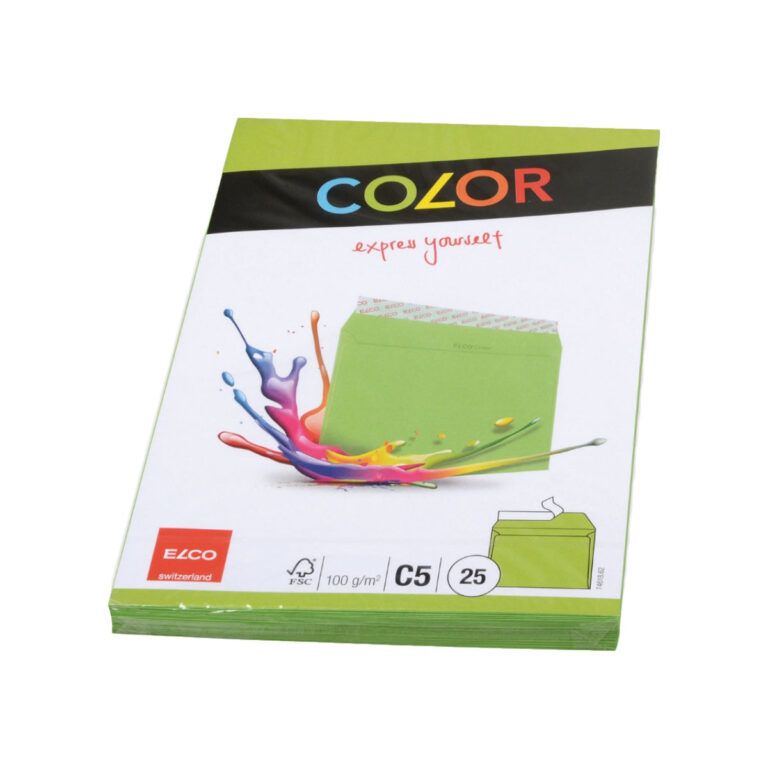 Elco Color Envelope C5, 6.5″ x 9″, 100g, 25/pack, Green