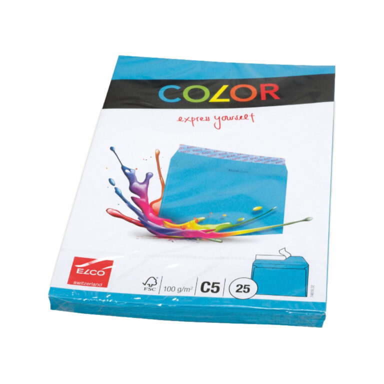 Elco Color Envelope C5, 6.5″ x 9″, 100g, 25/pack, Blue