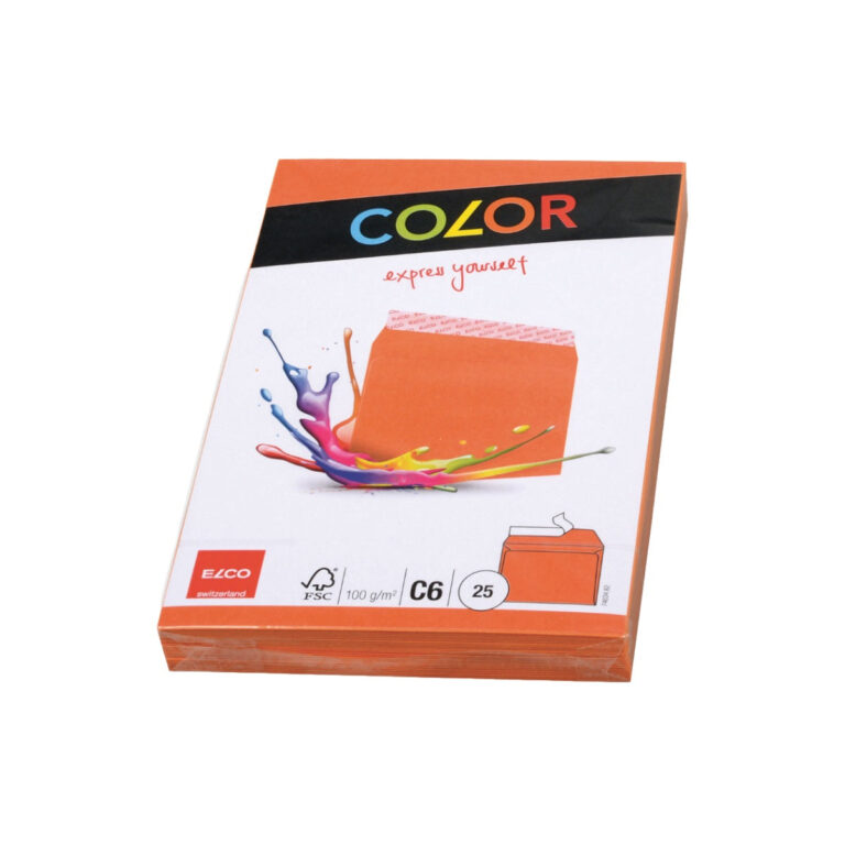 Elco Color Envelope C6, 4.5″ x 6.5″, 100g, 25/pack, Orange