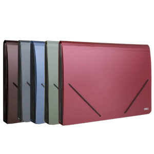 Deli Expanding File A4 with elastic fastener, 12 pockets, Assorted Colors
