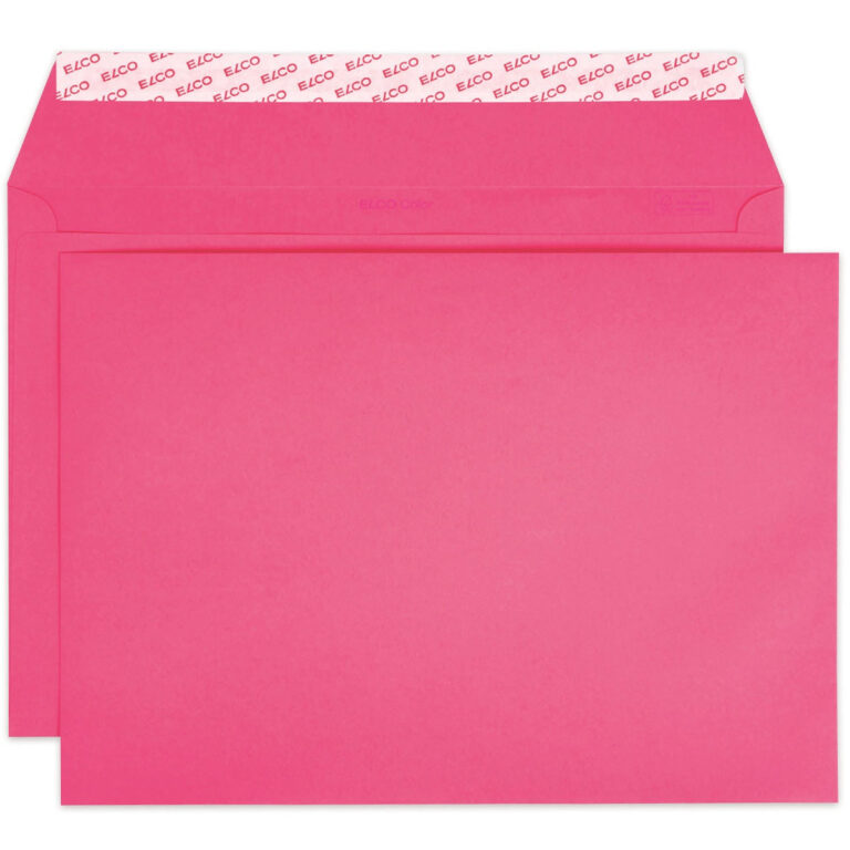 Elco Color Envelope C4, 9″ x 12.75″, 120g, 50/box, Pink
