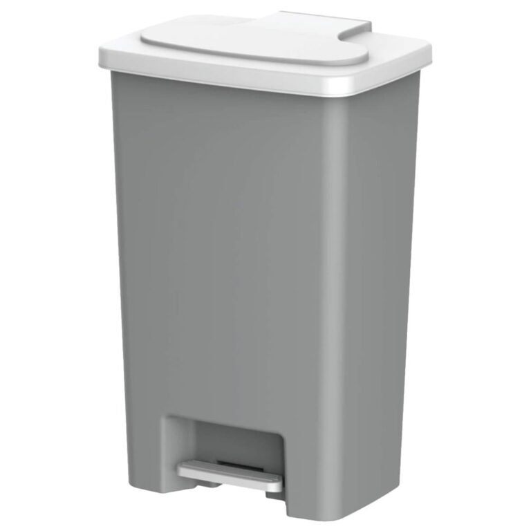 Cosmoplast 50L Plastic Pedal Waste Bin – Grey