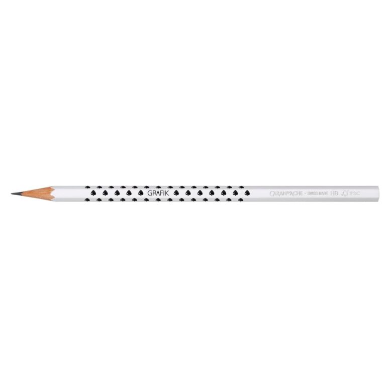 Caran d’Ache Graphite pencil ‘CARD SPADE’ HB, White