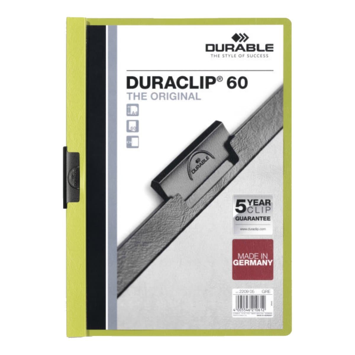 Durable Duraclip 60, A4, Green - Image 1